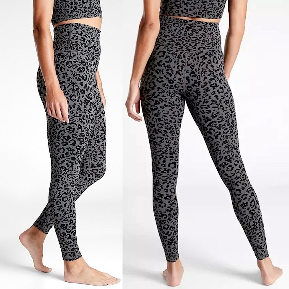 Athleta Leopard Print Elation Ultra High Rise Tight Buttery Soft Supportive XS